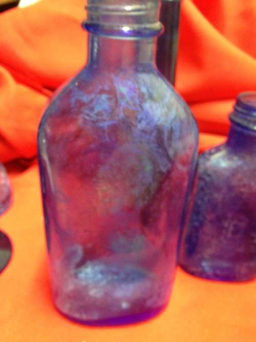 TrioDumpDigBottleGlassCOBOLT2embossedMagnesiaScript1BurstToP*L@@KatMy BUY NOW listings NO WAITING