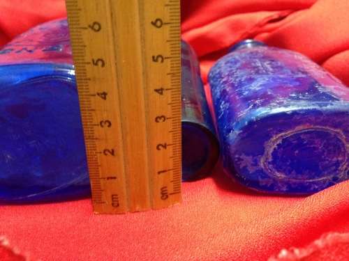 TrioDumpDigBottleGlassCOBOLT2embossedMagnesiaScript1BurstToP*L@@KatMy BUY NOW listings NO WAITING