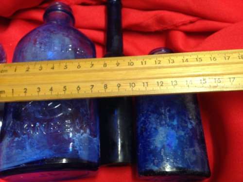 TrioDumpDigBottleGlassCOBOLT2embossedMagnesiaScript1BurstToP*L@@KatMy BUY NOW listings NO WAITING