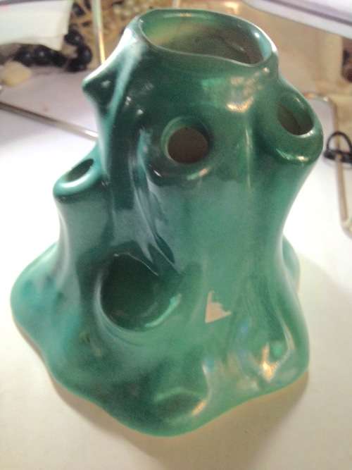 CROWN DUCAL*RARE* Ceramic Flower frog Art Deco England LOOK At All My BUY NOW LISTINGS NO WAITING