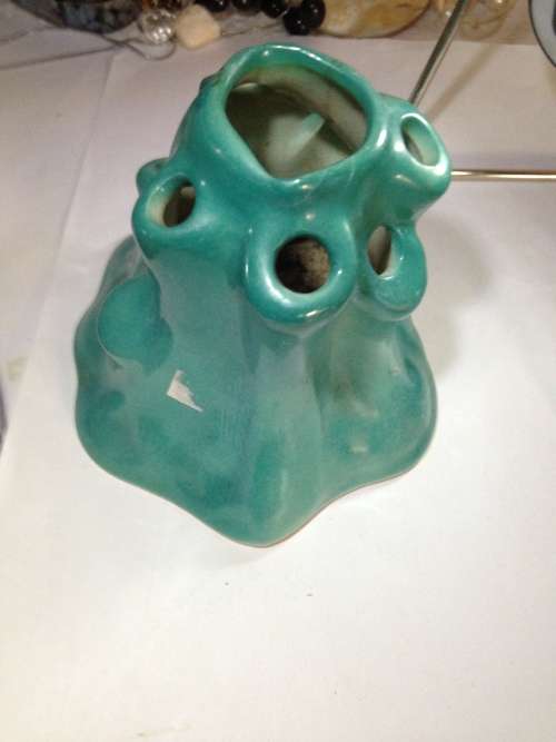 CROWN DUCAL*RARE* Ceramic Flower frog Art Deco England LOOK At All My BUY NOW LISTINGS NO WAITING