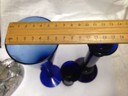 Posy Vase+ Tall Stem Glass+Candle holder Cobolt blue