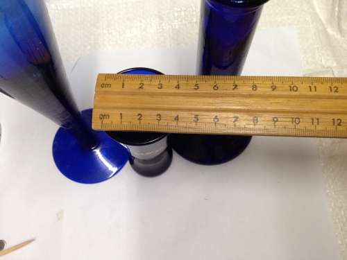 Posy Vase+ Tall Stem Glass+Candle holder Cobolt blue