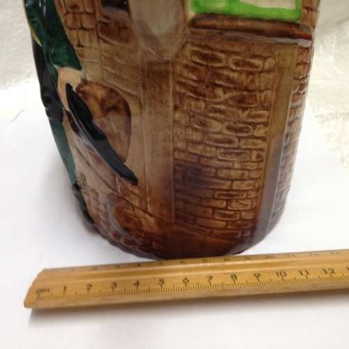 EXQUISITE *ANTIQUE C1939-1950 *BURLEIGH WARE Jug Embossed SALLY IN OUR ALLEY hairline crack inside