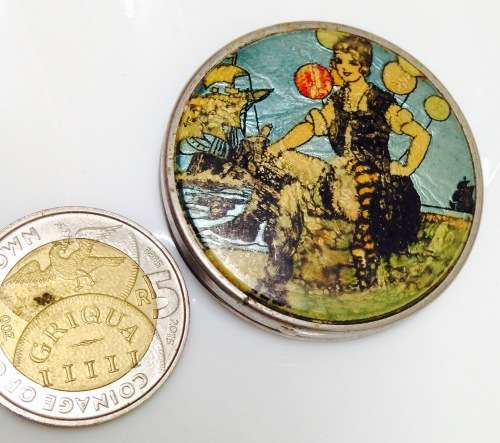 Butterfly wing compact attributed to Thomas L Mott UK look at my Buy Now listings No Waiting