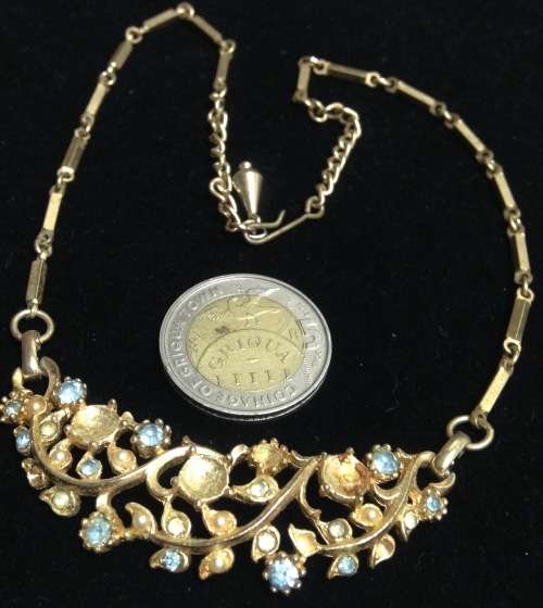FACINATING Vintage AuroraBorelisCrystalGoldToneMetalLossStonesLOOK At My BUY NOW LISTINGS NO WAITING