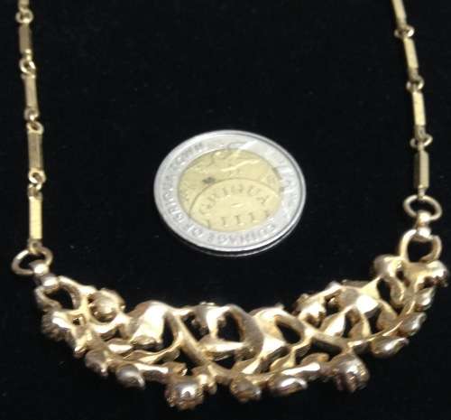 FACINATING Vintage AuroraBorelisCrystalGoldToneMetalLossStonesLOOK At My BUY NOW LISTINGS NO WAITING