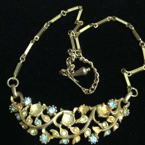 FACINATING Vintage AuroraBorelisCrystalGoldToneMetalLossStonesLOOK At My BUY NOW LISTINGS NO WAITING