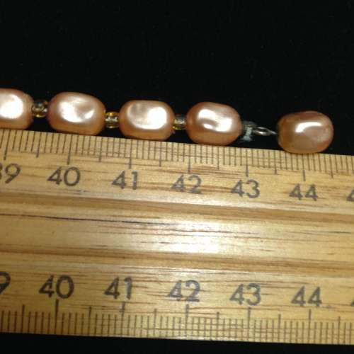Necklace 1950,  Baroque Pearls Graduating acrylic beads