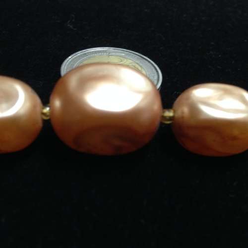 Necklace 1950,  Baroque Pearls Graduating acrylic beads