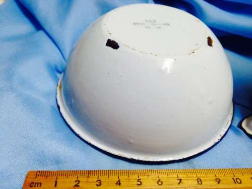 3 itemsWhite Blue Trim Bowl Funnel+graduation Mark Measure JugLOOK At My BUY NOW listings NO WAITING