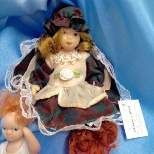3 mix small dolls see pictures 2 porcelain 1 other