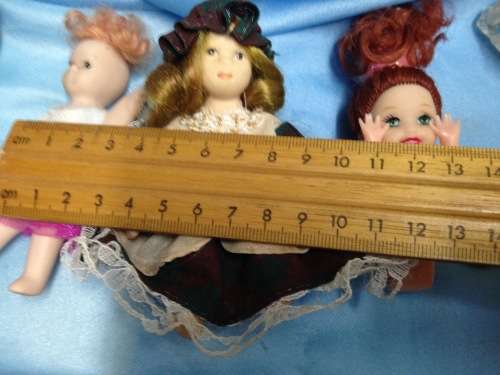 3 mix small dolls see pictures 2 porcelain 1 other