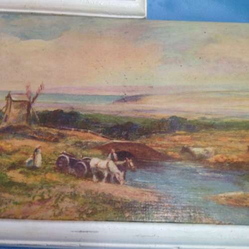3 Block framed Decoupage pictures farming rural scenes *Gorgeous