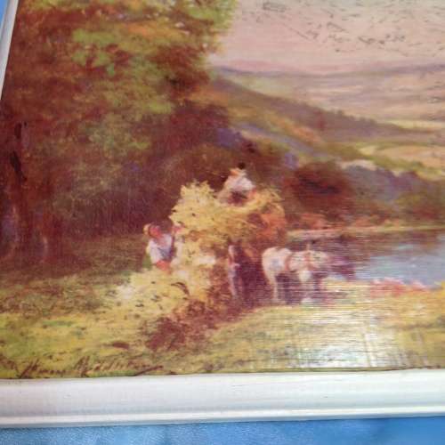 3 Block framed Decoupage pictures farming rural scenes *Gorgeous