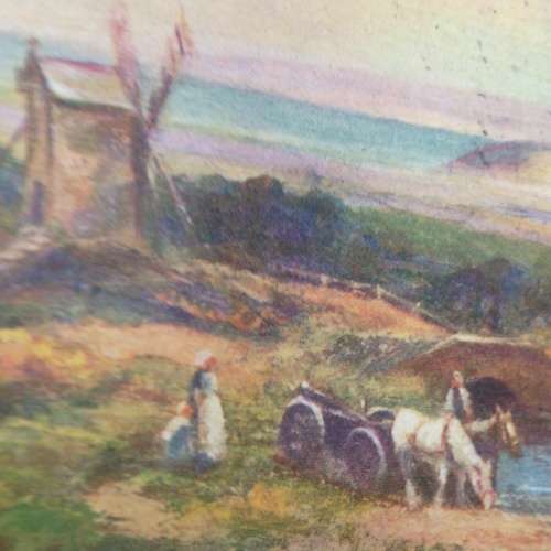 3 Block framed Decoupage pictures farming rural scenes *Gorgeous