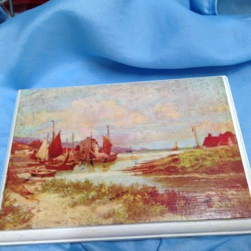 3 Block framed Decoupage pictures farming rural scenes *Gorgeous