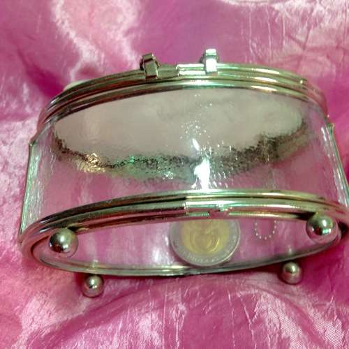 TRINKET BOX  HAPPY 18th birthday Textured GLASS Butterfly Top