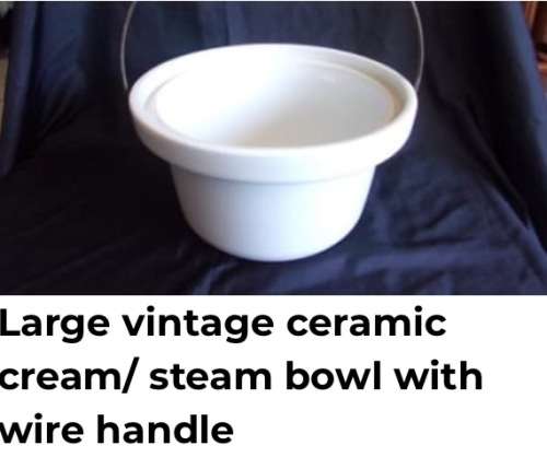 1930s LARGE CERAMIC CREAM/STEAM BOWL LOOK At My BUY NOW LISTINGS