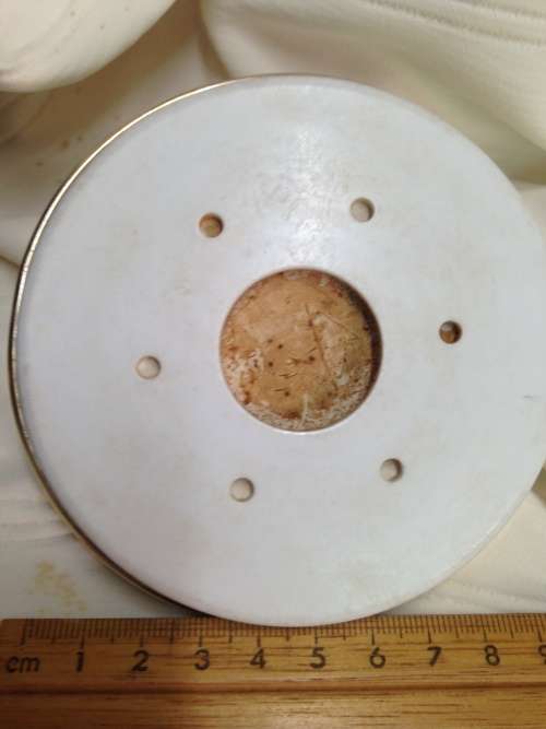 Humidor metal gold tone barrel shape with pipe lid handle