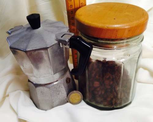 Coffee percolator +storage Glass container BUYNOW*NO WAITING*GREAT COUNTRY HOME DECOR