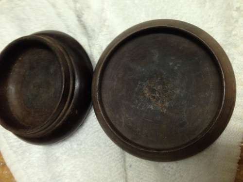 lidded Shaving Box + Pipe rest foot shape hand made