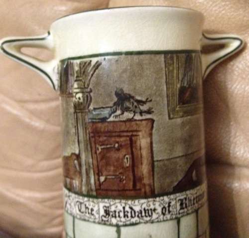 Royal Doulton Vase ceramic circa 1930 series ware`The Jackdaw Of Rheims`