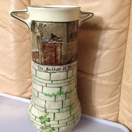 Royal Doulton Vase ceramic circa 1930 series ware`The Jackdaw Of Rheims`