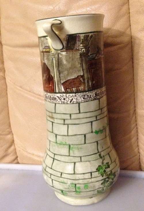 Royal Doulton Vase ceramic circa 1930 series ware`The Jackdaw Of Rheims`