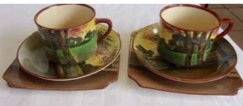Royal Doulton 2 Trio`s + JUG some damage