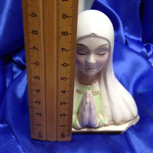 2  Madonna Icon figurine ceramic 1 full figure 1 Bust LOOK At My BUY NOW LISTINGS NO WAITING