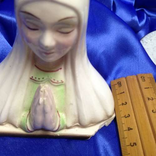 2  Madonna Icon figurine ceramic 1 full figure 1 Bust LOOK At My BUY NOW LISTINGS NO WAITING