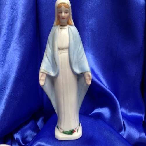 2  Madonna Icon figurine ceramic 1 full figure 1 Bust LOOK At My BUY NOW LISTINGS NO WAITING