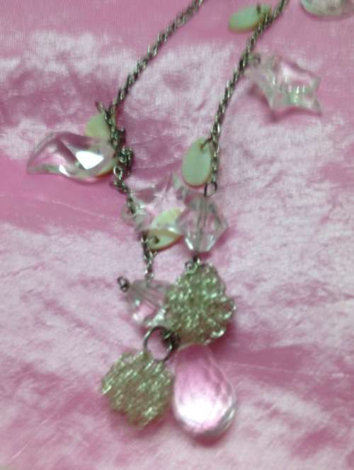 Necklace -Charms Chain Acrylic beads LOOK at my BUY NOW NO WAITING