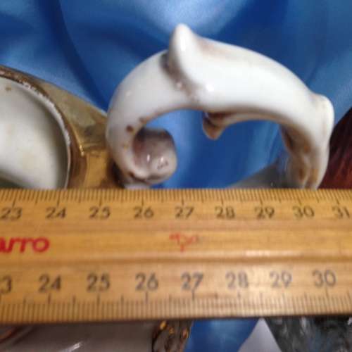 Vase - Italian Porcelain Capidimonti PUTTI Scroll handle 2055 repair
