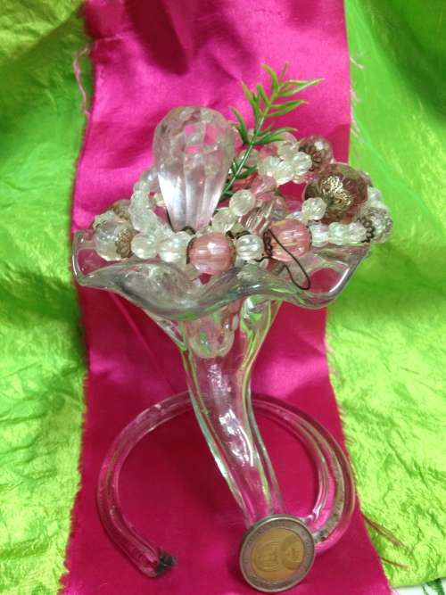Lavorionerione RARE Art Glass Flower+1 other VASE Hand blown LOOK At my BUY NOW LISTINGS -NO WAITING