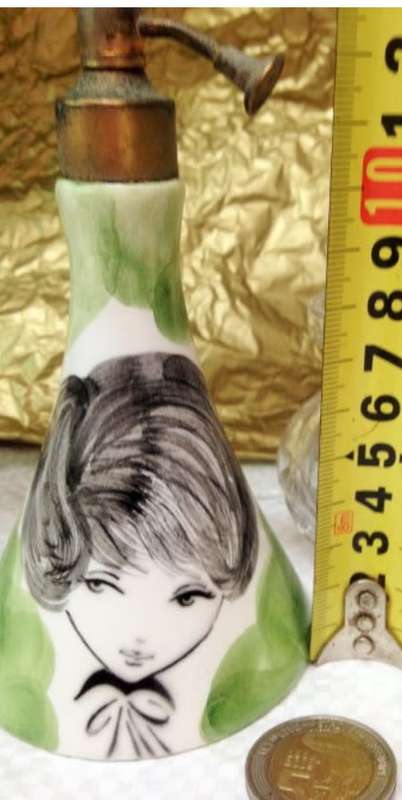 ITALIAN Lady on  Perfume BOTTLES empty 1 Ceramic no pump