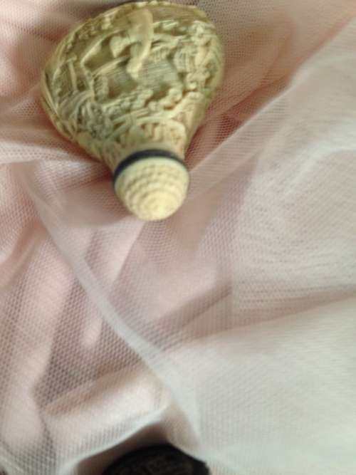 Antique Oriental Carved Snuff bottle base Signed Look at my Buy Now listings No Waiting