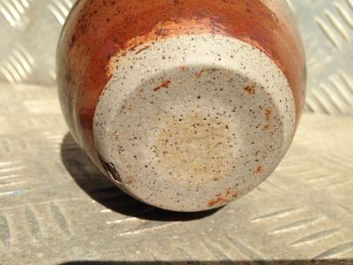 Vase - Pottery Artist signed emblem ORIENTAL decor