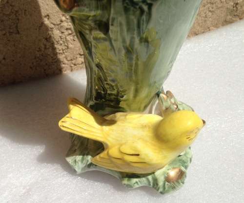 Vase ceramic make UCAGO Gilt lustre Bird figurine LOOK At All My BUY NOW listings NO WAITING