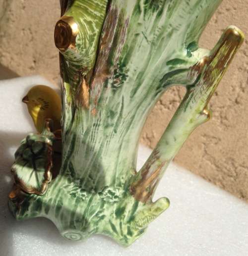 Vase ceramic make UCAGO Gilt lustre Bird figurine LOOK At All My BUY NOW listings NO WAITING