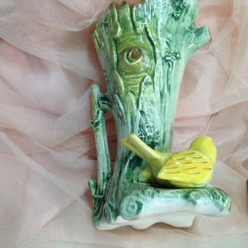 Vase ceramic make UCAGO Gilt lustre Bird figurine LOOK At All My BUY NOW listings NO WAITING