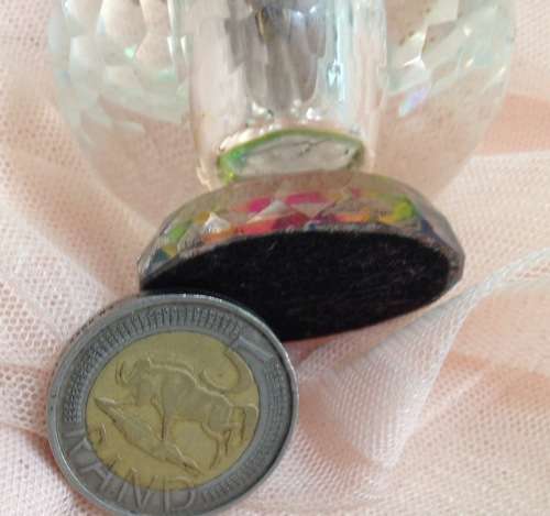 Perfume bottle -Stopper Cut glass faceted Crystal Sparkles *Rainbow effect Refraction