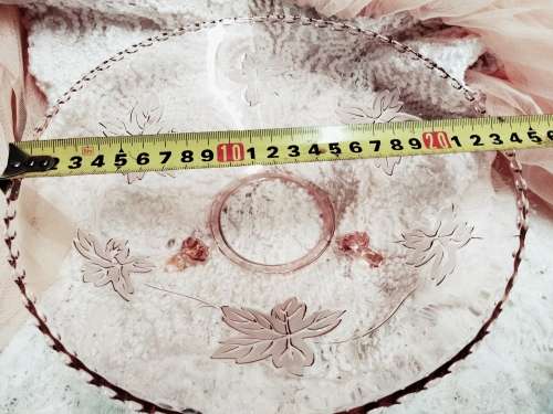 Glass BOWL -SNAIL FEET Embossed leaves LOOK At My BUY NOW LISTINGS NO WAITING