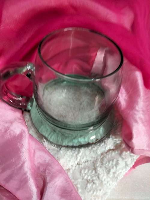Vase Glass Shape very thick handle wide base