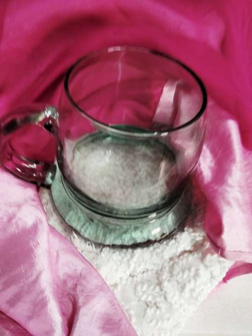Vase Glass Shape very thick handle wide base