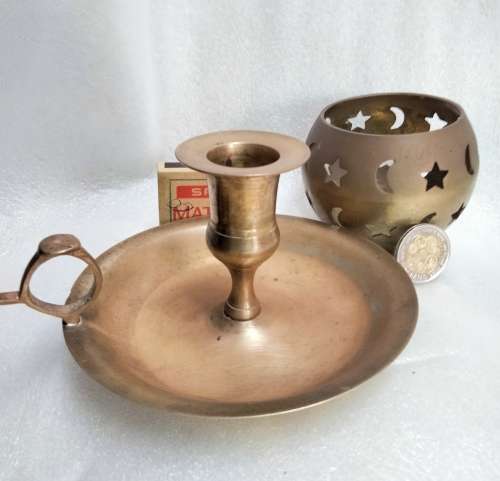 2Candle holderChamber stick handle+1 round cut out stars+moon LOOK at My BUY NOW listings NO WAITING