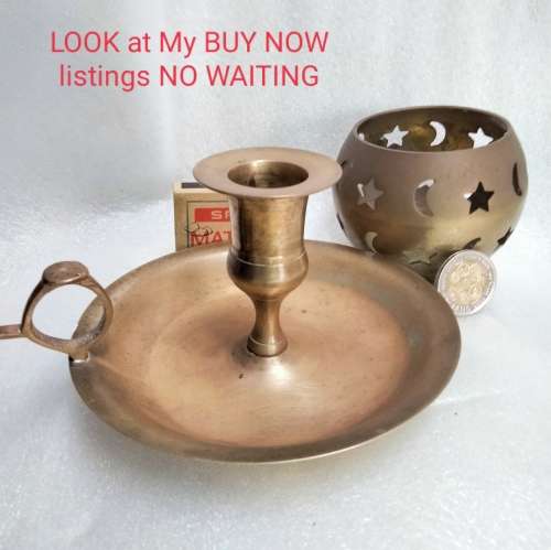 2Candle holderChamber stick handle+1 round cut out stars+moon LOOK at My BUY NOW listings NO WAITING
