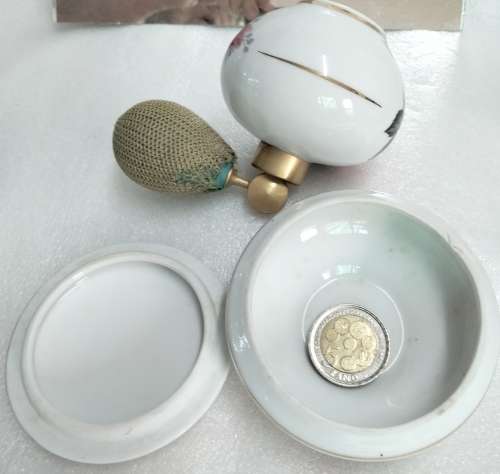 Barvaria Perfume +Trinket box Ceramic Vanity Dressing table LOOK at All My BUY NOW Listings NO