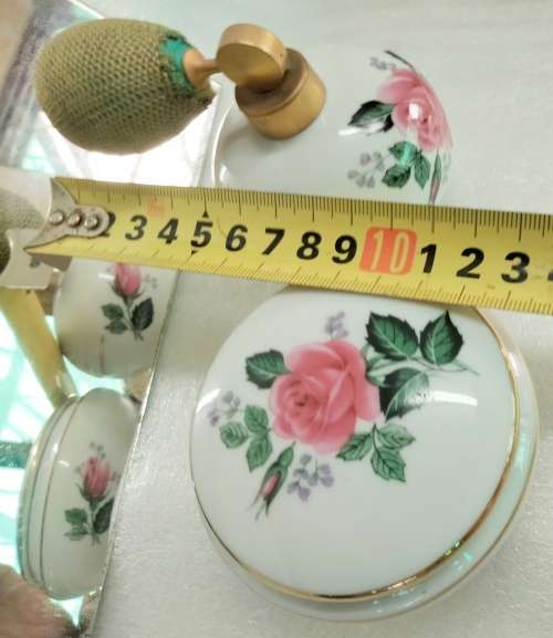 Barvaria Perfume +Trinket box Ceramic Vanity Dressing table LOOK at All My BUY NOW Listings NO
